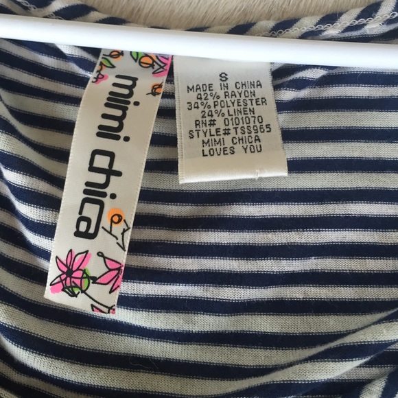 Striped mimi chica top. worn twice and fits great! - Picture 2 of 2