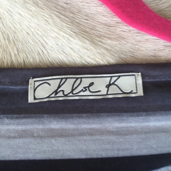 Chloe K navy striped top. worn once, is super cute - Picture 2 of 2