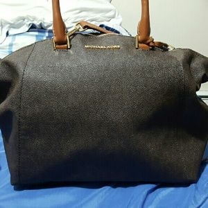 Michael Kors Riley Brown Large Satchel