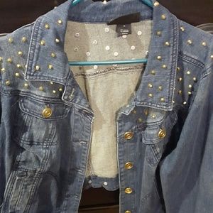 Gold studded Jean Jacket