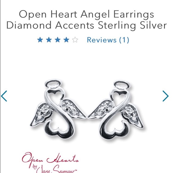 Sterling silver Kay angel earrings