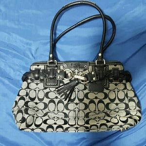Coach black and gray  Satchel purse