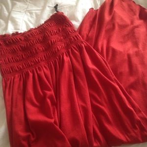 Maxi orange/red dress