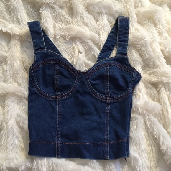MNG Denim Crop Top