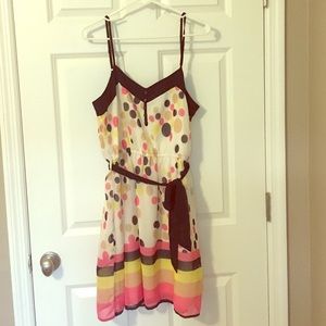 Polka dot striped dress size large from mod cloth