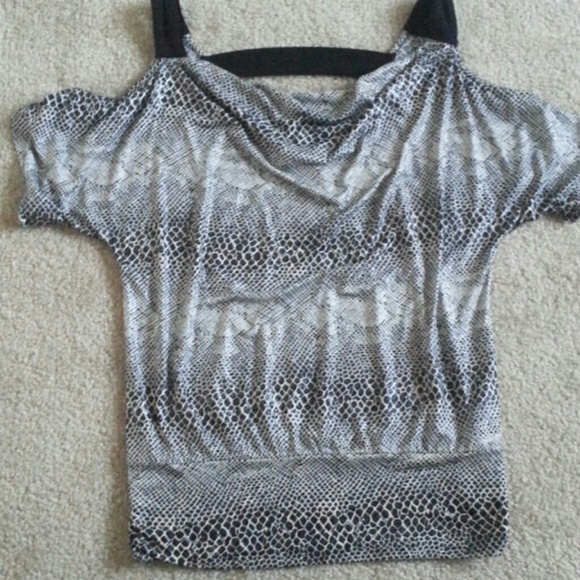 Snakeskin print top