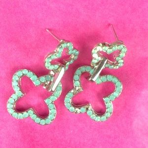 Baby blue gem stone earrings