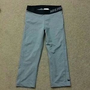 New gray nike pro leggings