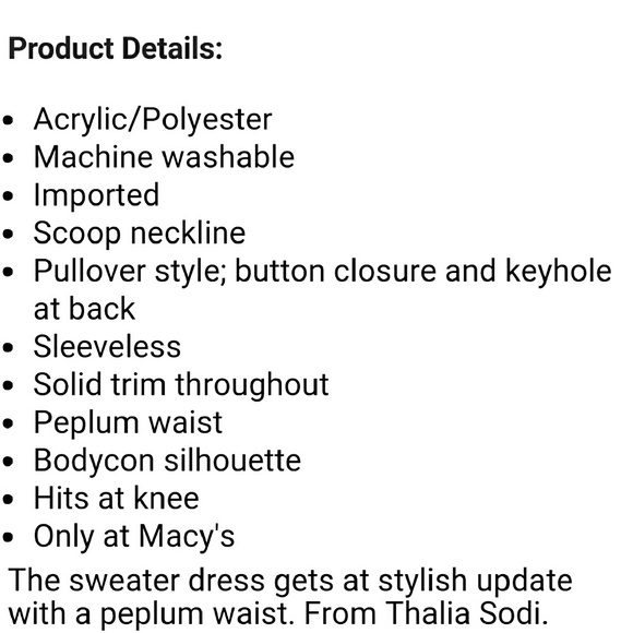 Peplum Sweater Dress (Size 14) - Picture 2 of 3