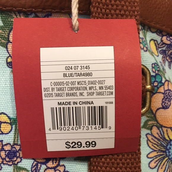 🚫SOLD🚫Mossimo floral backpack. - Picture 4 of 4