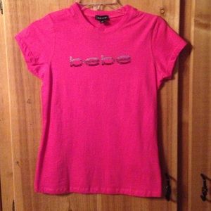 Bebe large pink shirt nwt!