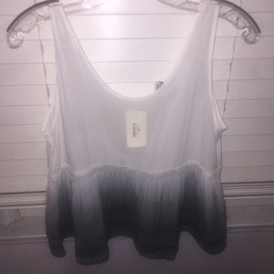 white and green blouse