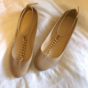 J.Crew Chain T-Strap Flats