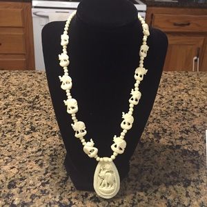 Vintage Carved Elephant Necklace