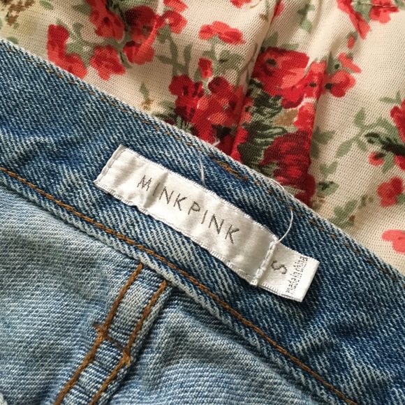 MINKPINK high waisted jean shorts *SOLD* - Picture 3 of 4
