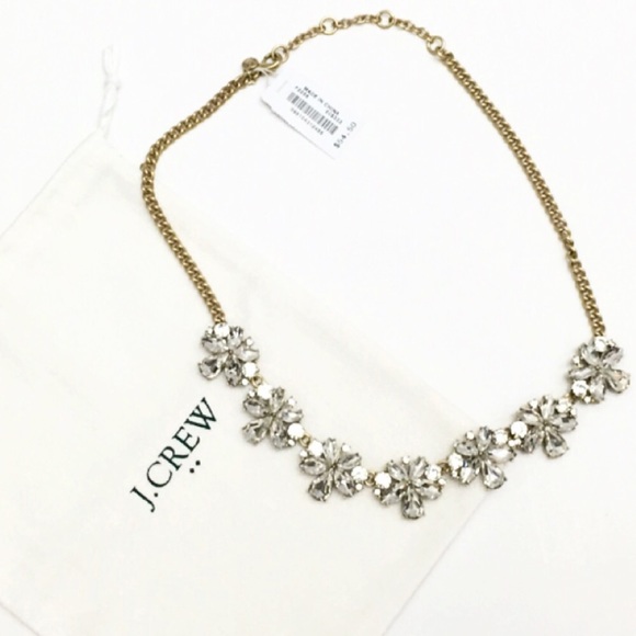 J.Crew Chic Crystal Wings Statement Necklace- New - Picture 2 of 3