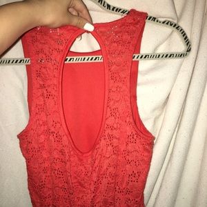 Cotton on fit and flare red-ish dress