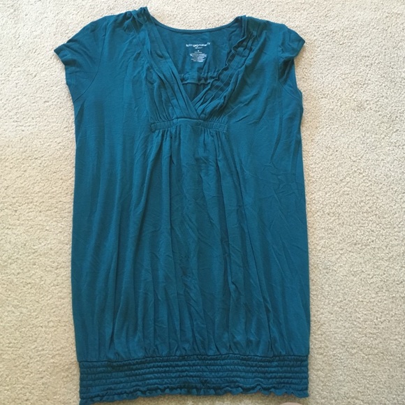 Maternity cap sleeve shirt. Soft brush cotton