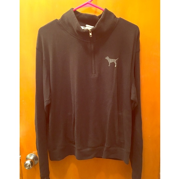 Victoria Secret Black Quarter Zip Sweatshirt
