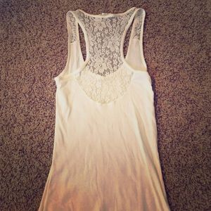 FOREVER 21 brand white lacy tank top