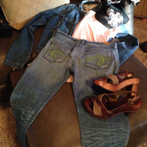 See Thru Soul Jeans.  Blue with Whiskering .  W 29