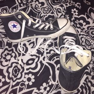 Black high top converse