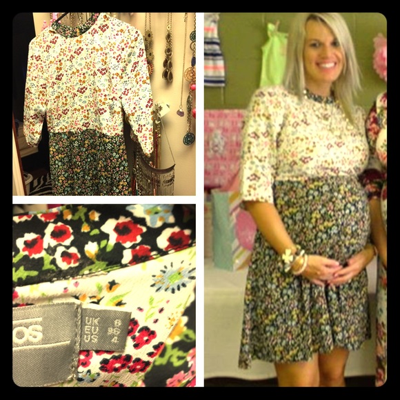 Floral ditsy maternity dress