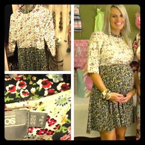 Floral ditsy maternity dress