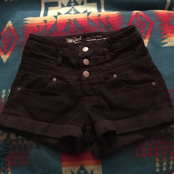 Black High Waisted Shorts
