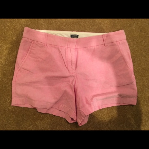 Pink J. Crew 3" city short size 10