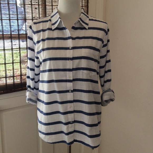 Love Stitch Stripe Cotton Shirt