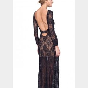 Black/nude maxi