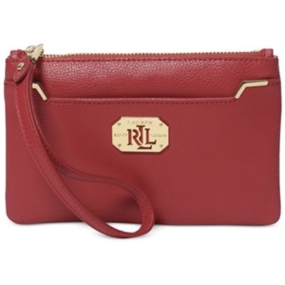 NWT Ralph Lauren red clutch