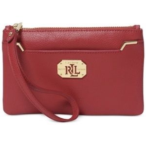 NWT Ralph Lauren red clutch