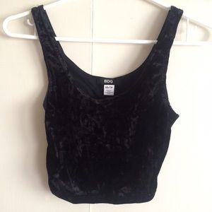 BDG Urban Outfitters velvet crop top
