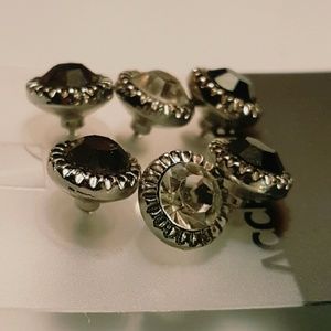 **SOLD** 3 pairs, jewel stud earrings