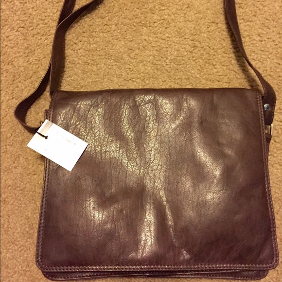 Brown leather cross body