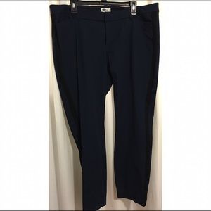 Ankle length dark blue pants