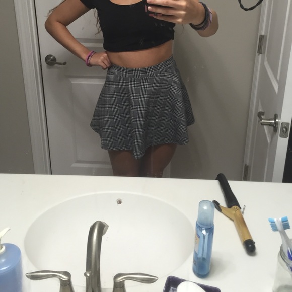 Plaid school girl skirt
