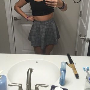 Plaid school girl skirt