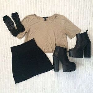 "Suede" crop top