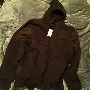 Mens black zip up hoodie