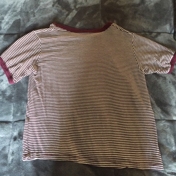 Maroon Striped Crop Top - Picture 2 of 2