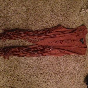 Suede fringe vest from forever 21