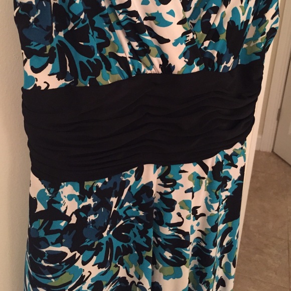 Jones of New York Teal and Black Dress - Picture 2 of 4