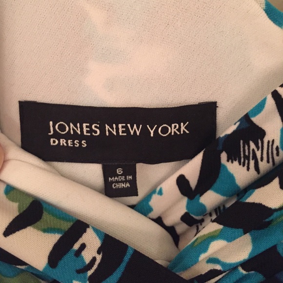 Jones of New York Teal and Black Dress - Picture 3 of 4