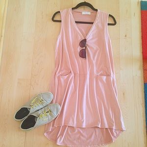 HP🌟 faux suede blush pink dress NWOT