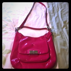 Beautiful hot pink coach purse!
