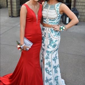 Two piece prom dress
