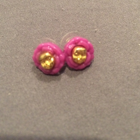 Antique rose face earrings Alice in wonderland ins